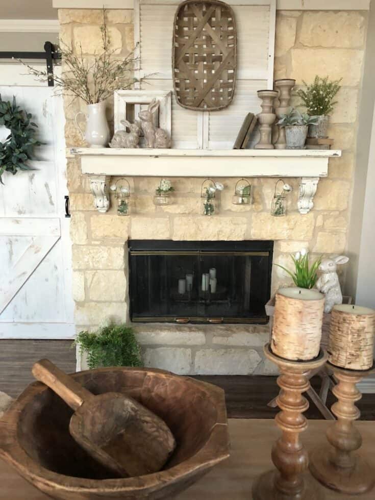 rustic mantel