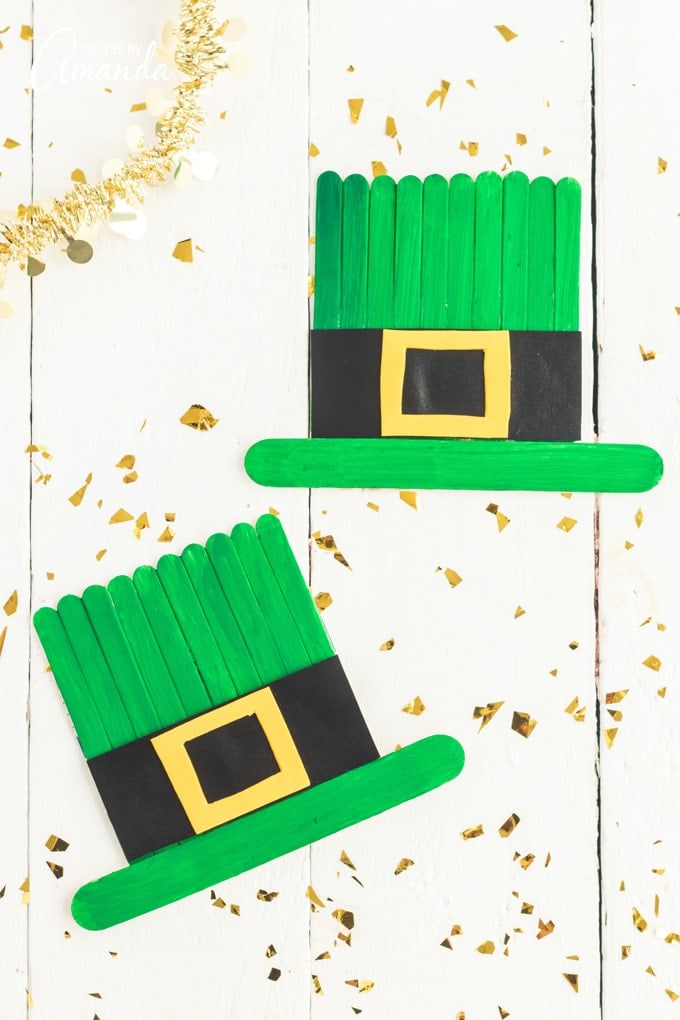 craft stick leprechaun hat V