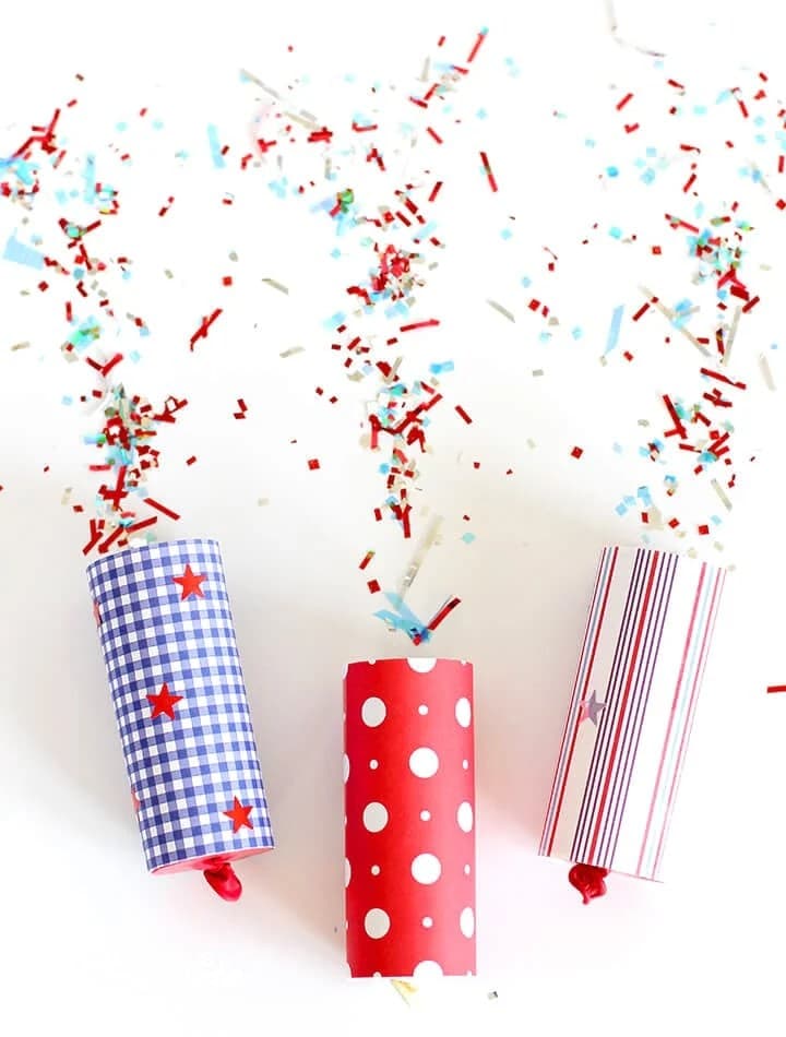 19 DIY Easy 4th of July Crafts For Kids 10 4th of July Confetti Poppers 2