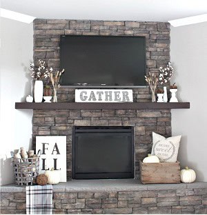 15 Best Fall Mantle Decor 14 Rustic Fall Mantel