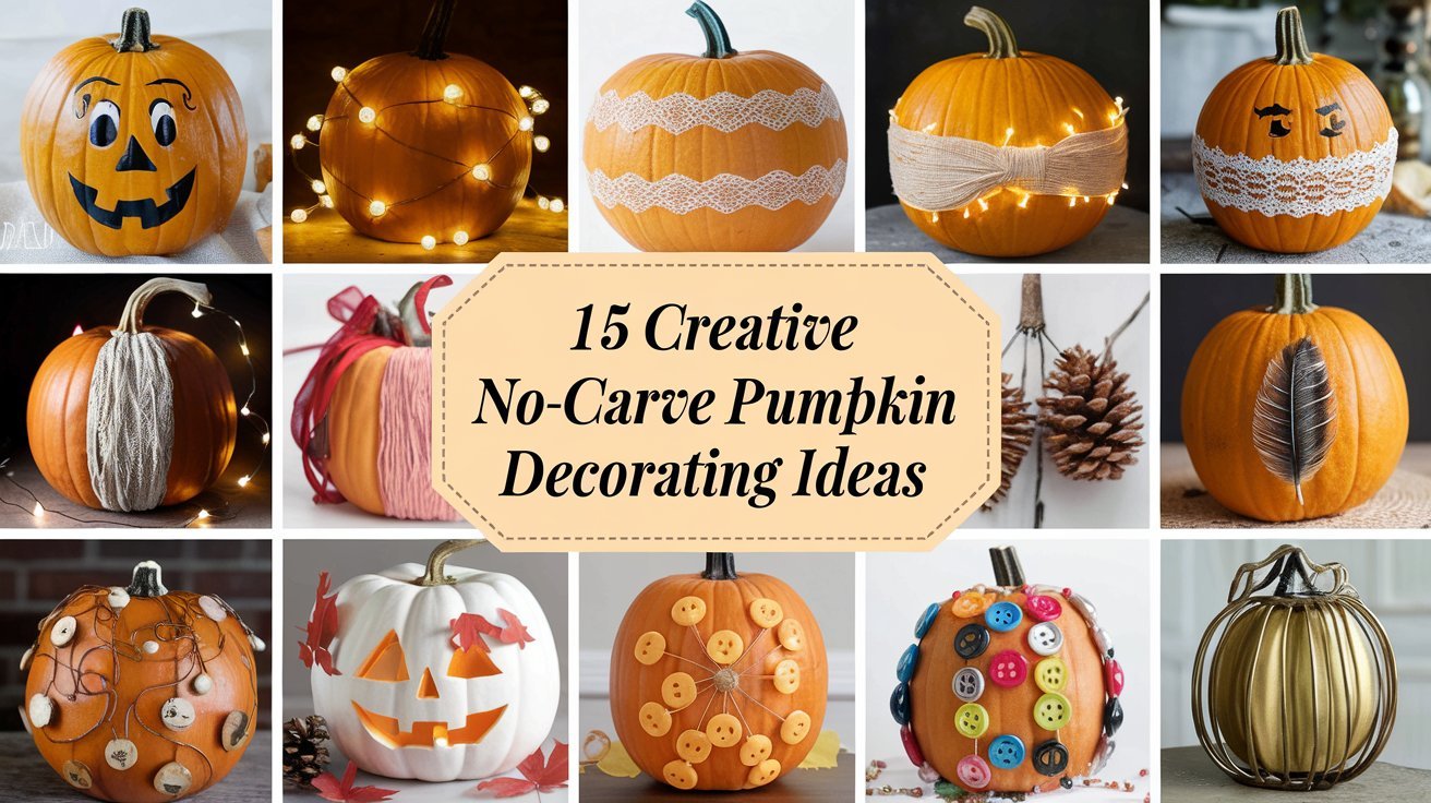 15 Creative No Carve Pumpkin Decorating Ideas 1
