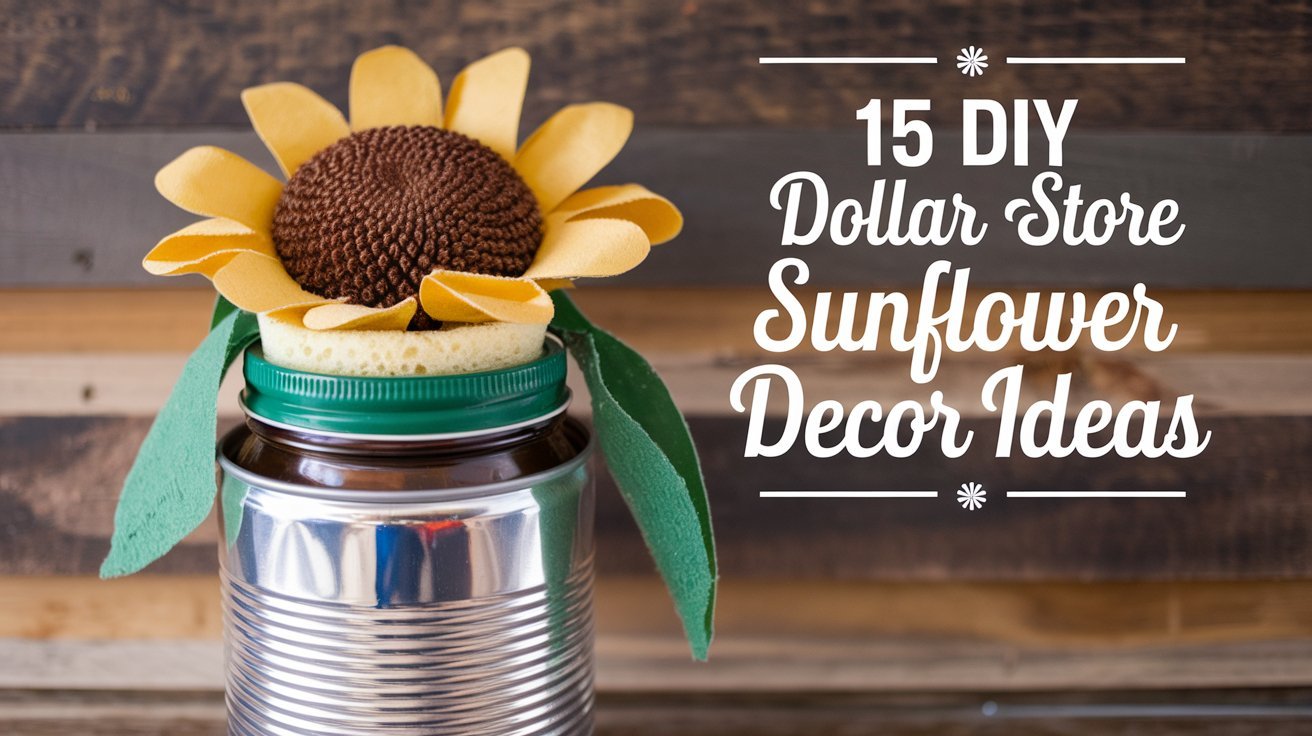15 DIY Dollar Store Sunflower Decor Ideas 1