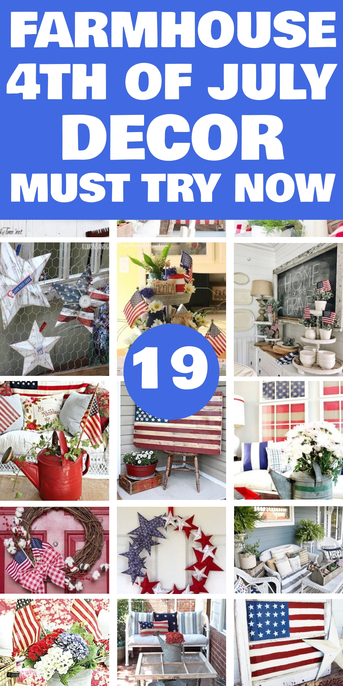 19 Charming Farmhouse 4th of July Decorations
