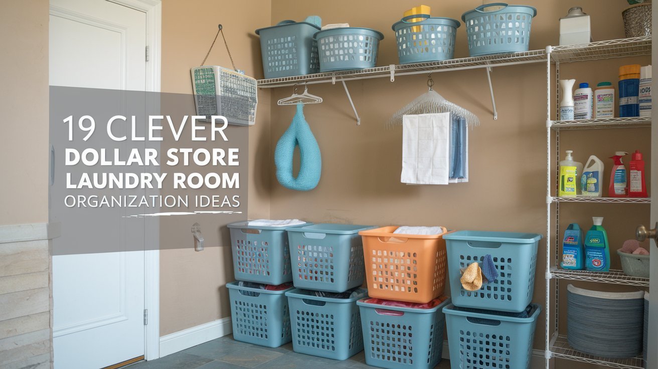 19 Clever Dollar Store Laundry Room Organization Ideas 1