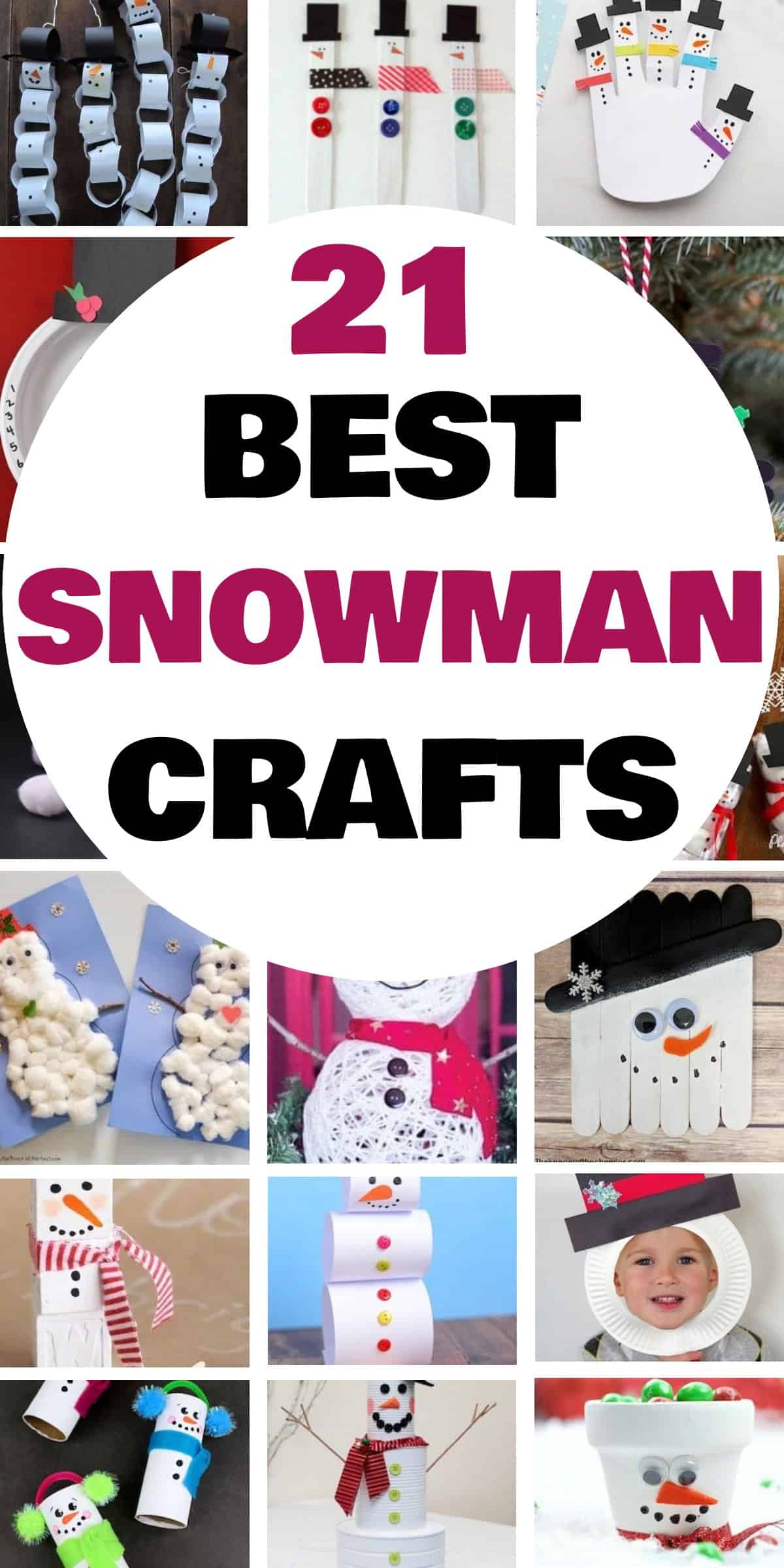 21 Adorable Snowman Crafts
