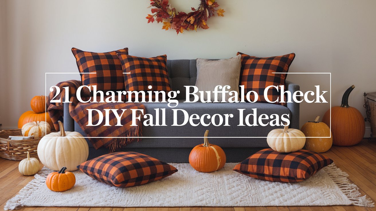 21 Charming Buffalo Check DIY Fall Decor Ideas