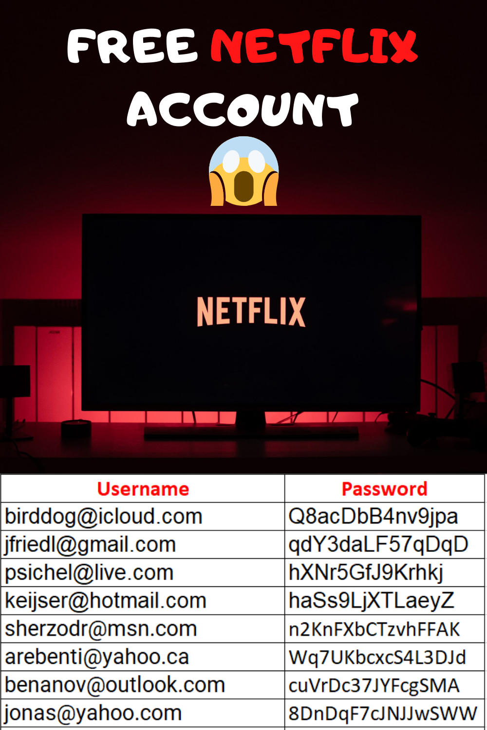 Free Netflix Accounts With Password 2