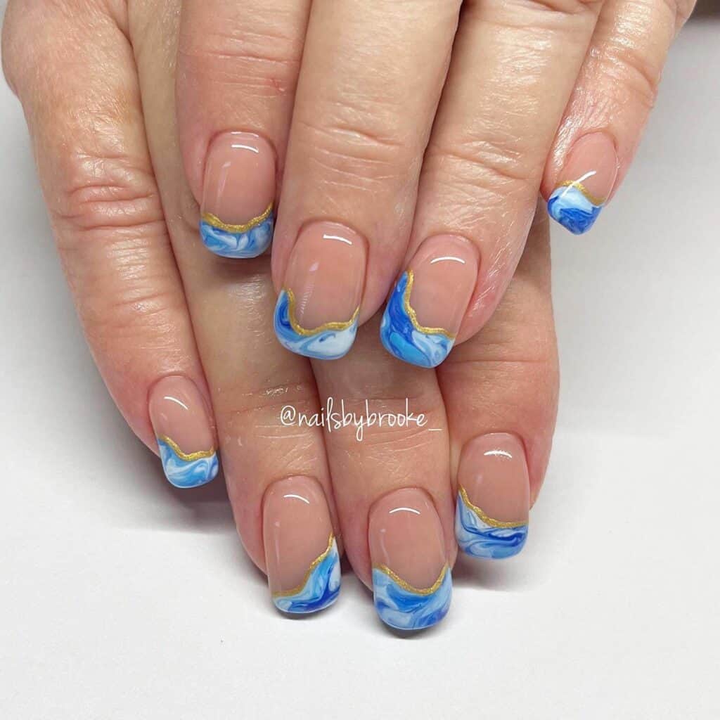 Cheerful and lively summer nail designs with bold hues of azure, rose, and lemon, showcasing seaside themes and flower motifs.