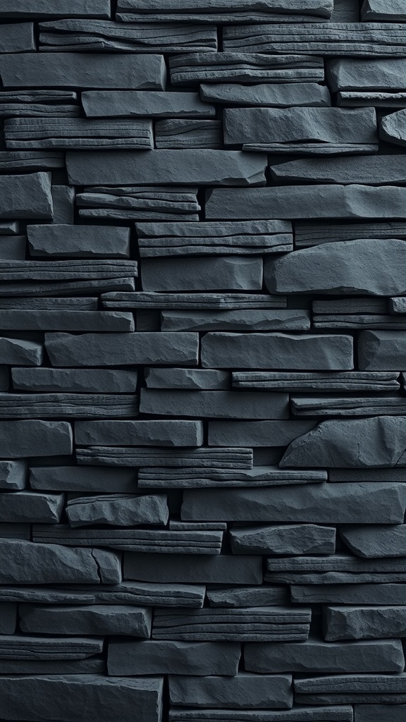 Charcoal slate layered wallpaper texture
