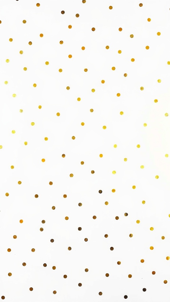 Gold dots on a white background