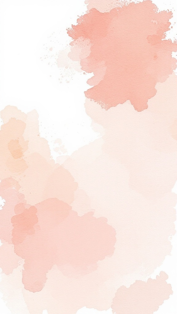 Muted coral watercolor wallpaper with soft pastel tones.