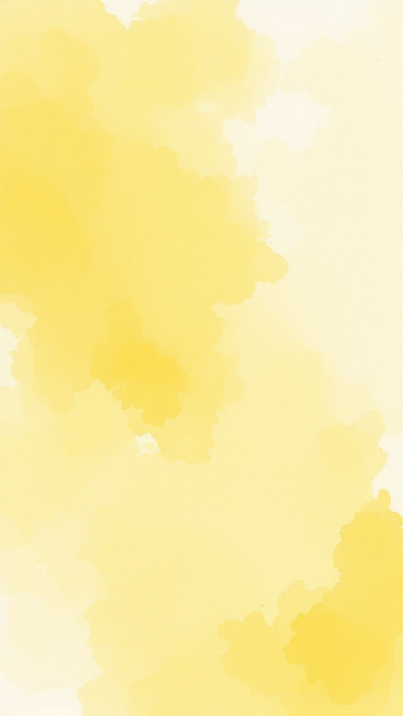 Pale lemon light watercolor wallpaper in soft pastels