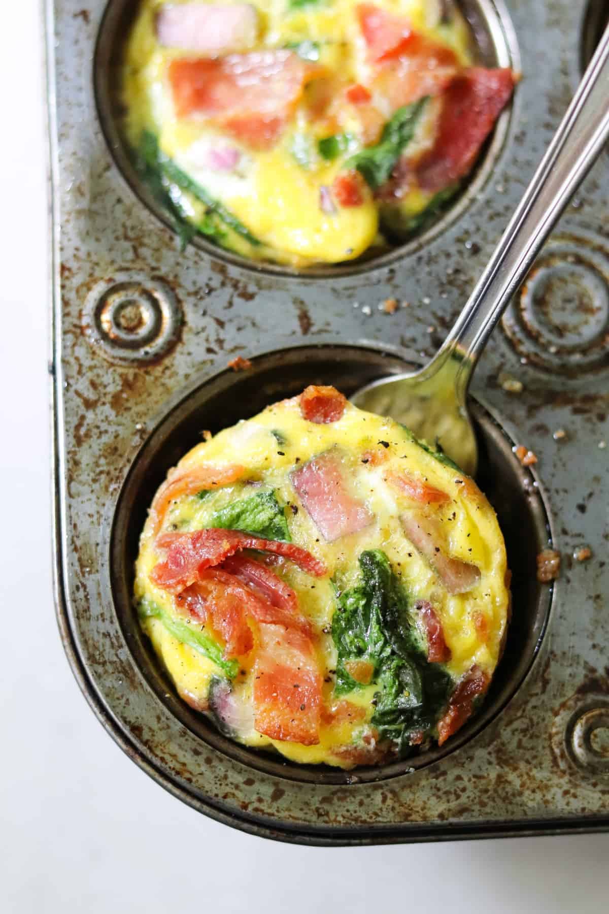 31 Easy Egg Breakfast Recipes 37 Bacon Spinach Frittata Muffins