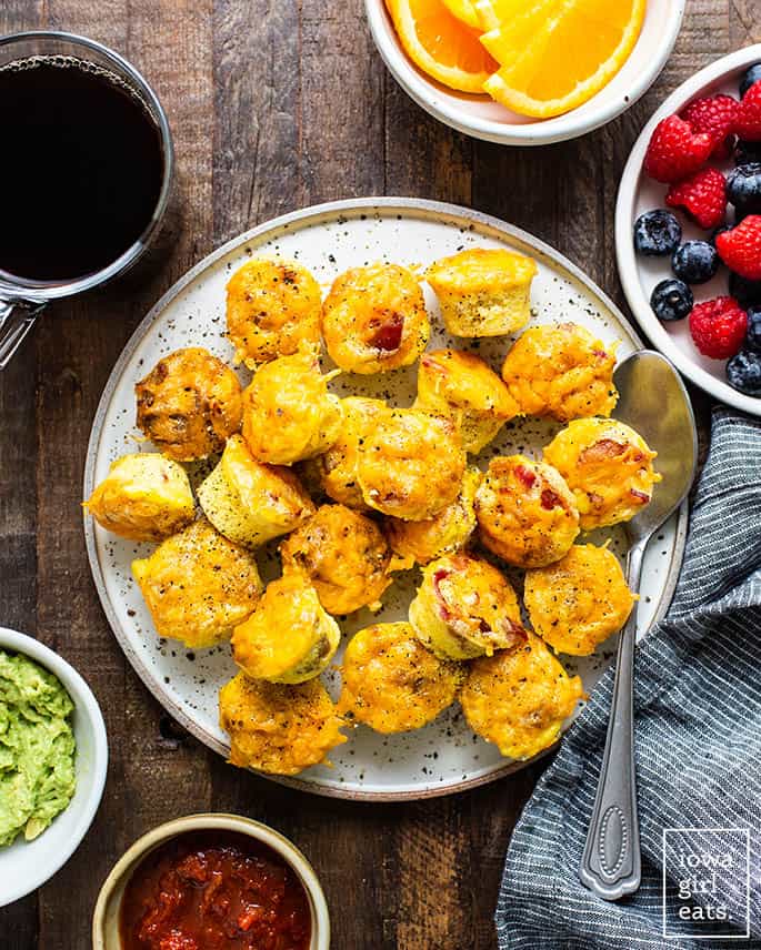31 Easy Egg Breakfast Recipes 8 Mini Egg Bites High Protein iowagirleats 01