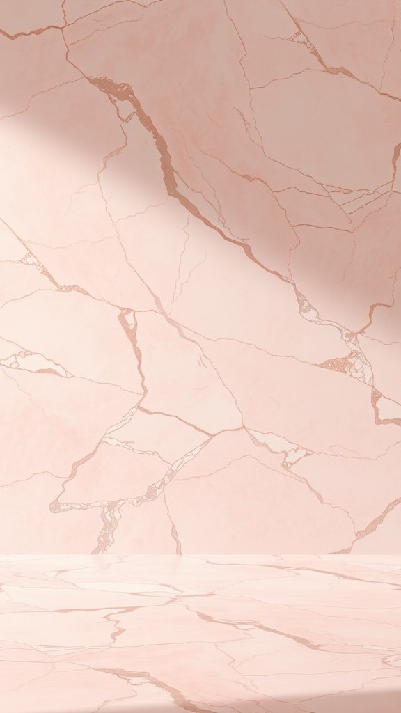 Dusty rose marble wallpaper with sparkling veins