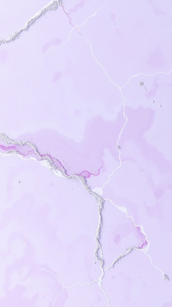 Light purple marble effect with glittering accents