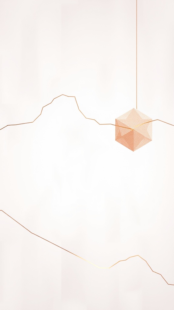 Minimalist rose gold lines on a soft background