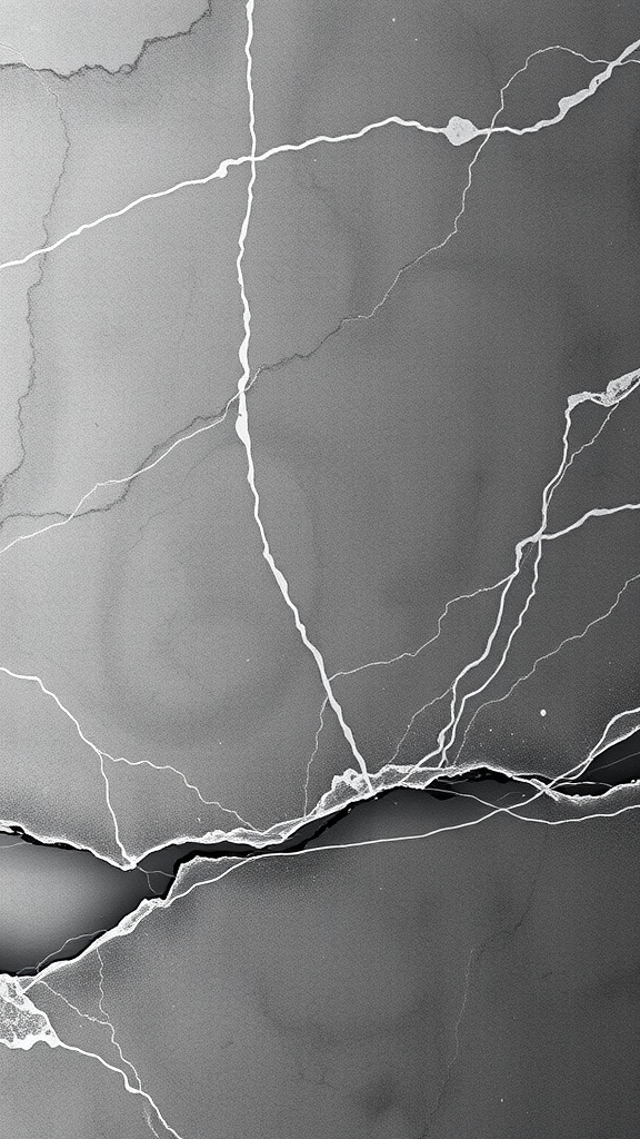 Abstract marble wallpaper showcasing steel gray tones with charcoal veins.