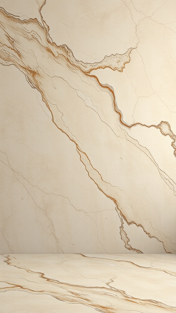 A minimalist marble wallpaper in subtle earth tones with beige and fine veining.