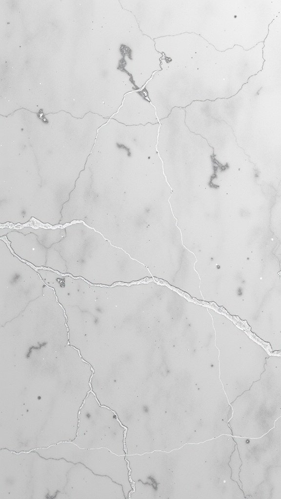 Subtle gray marble wallpaper with sparkling elements.