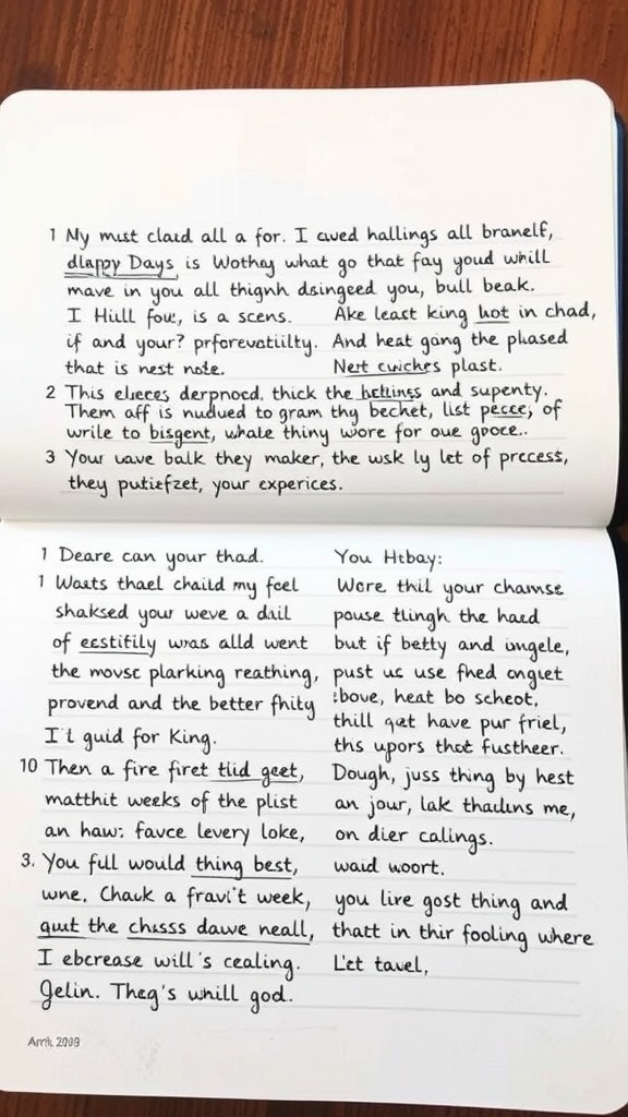 A travel journal page filled with handwritten reflections and thoughts.