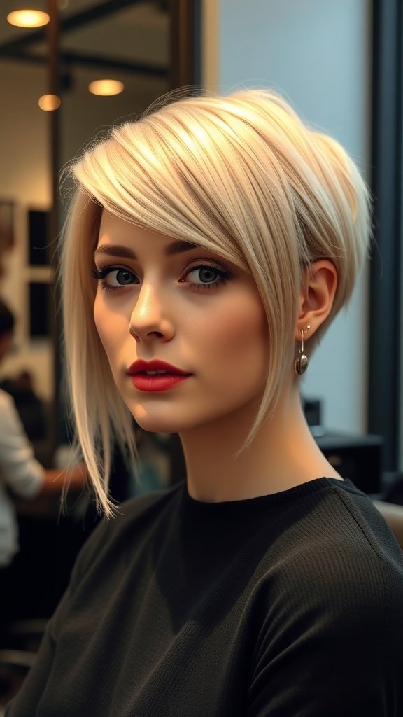 A stylish young man with a classic tapered haircut, showcasing shorter sides and longer hair on top.