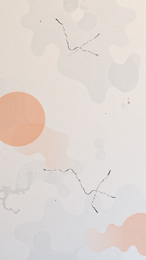 Abstract design featuring soft pastel colors and shapes.