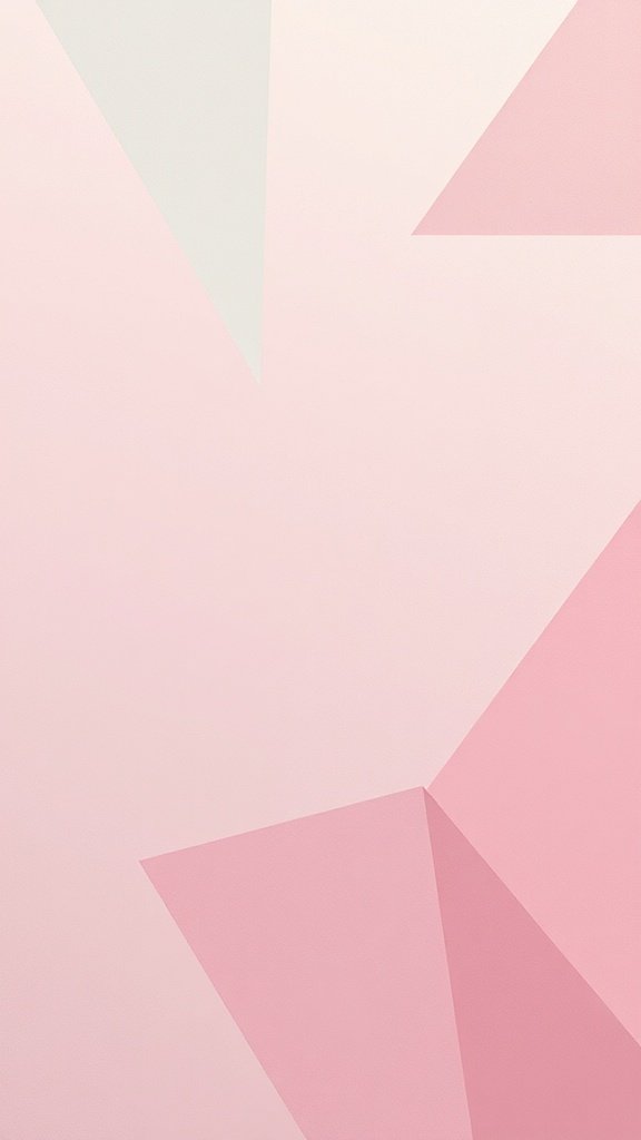 Abstract geometric shapes in soft pink and muted tones