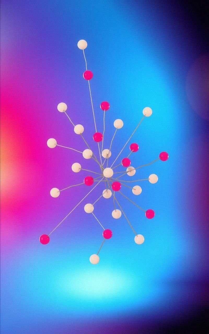 Abstract Line Art With Randomized Dot Clusters