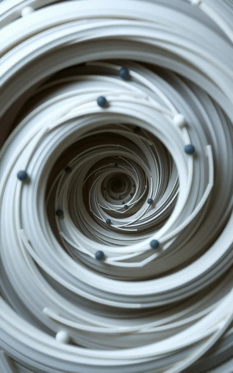 Abstract Line Art With Repetitive Spiral Shapes