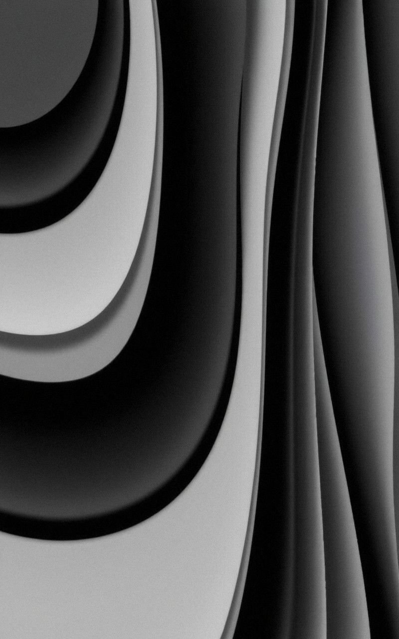 Dynamic Wave Patterns In Black And Gray