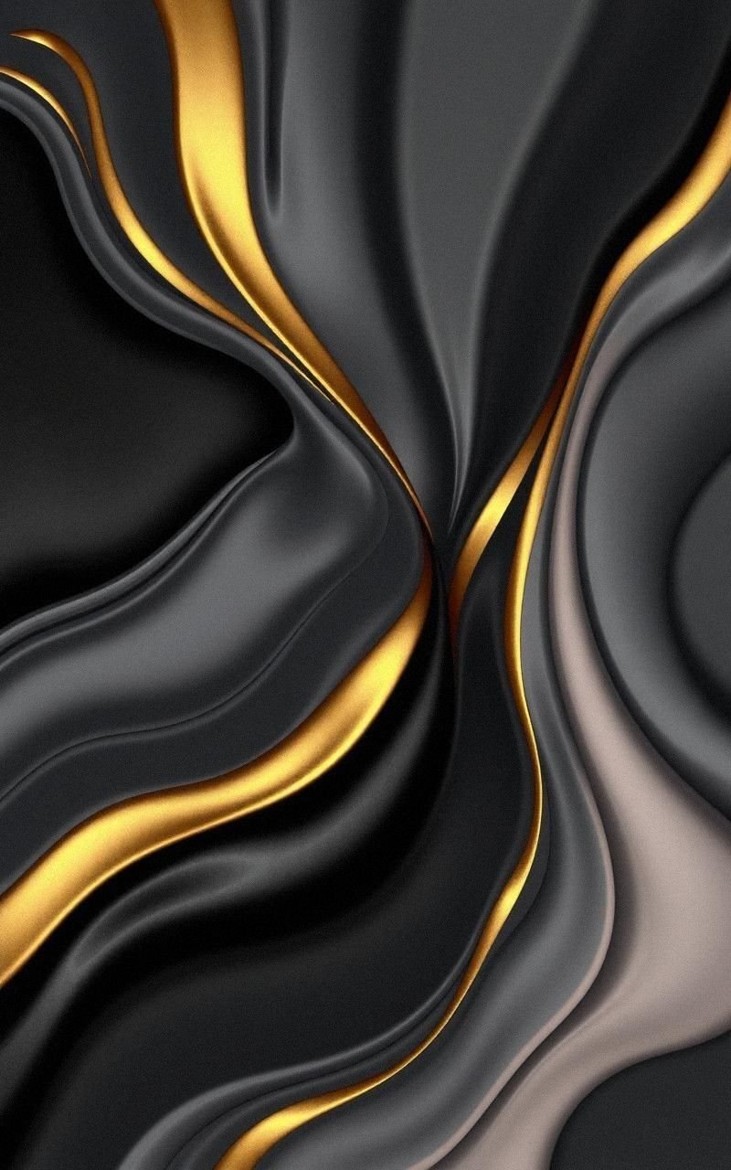 Fluid Abstract Lines With Metallic Accents