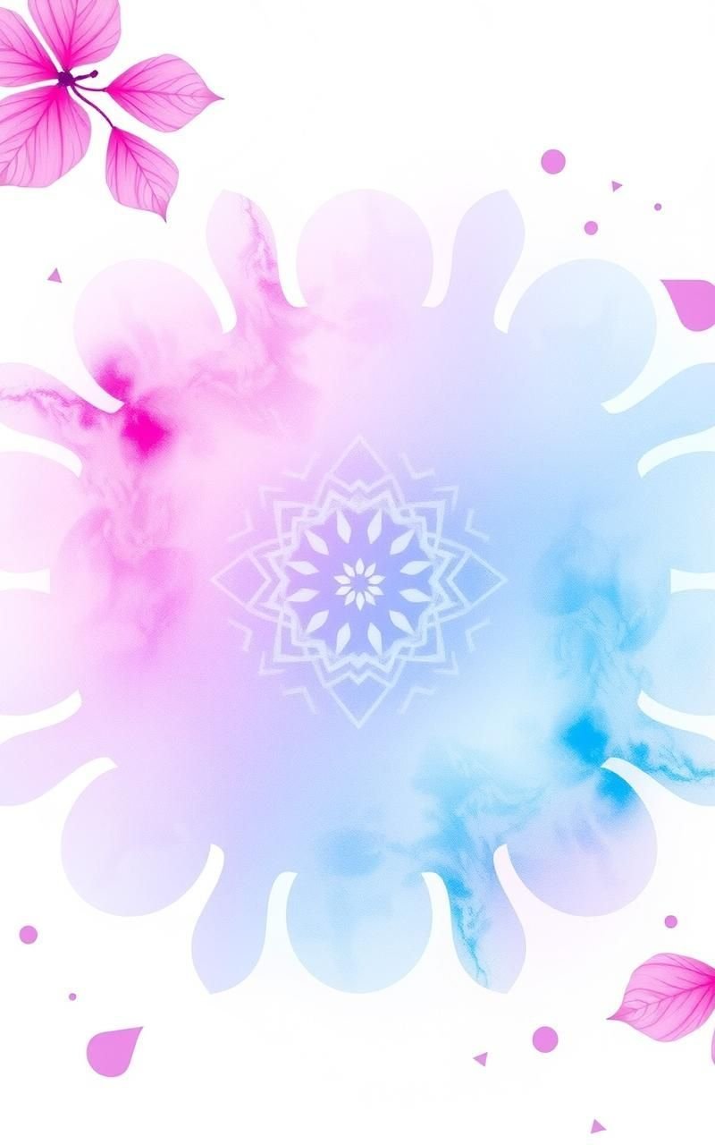 Pastel Mandala With Soft Watercolor Effects