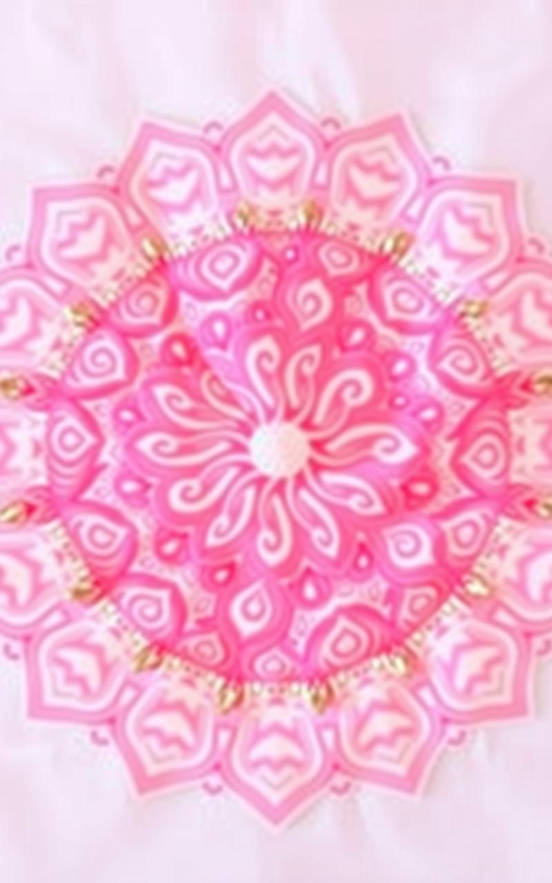 Soft Pink Mandala With Dreamy Swirls