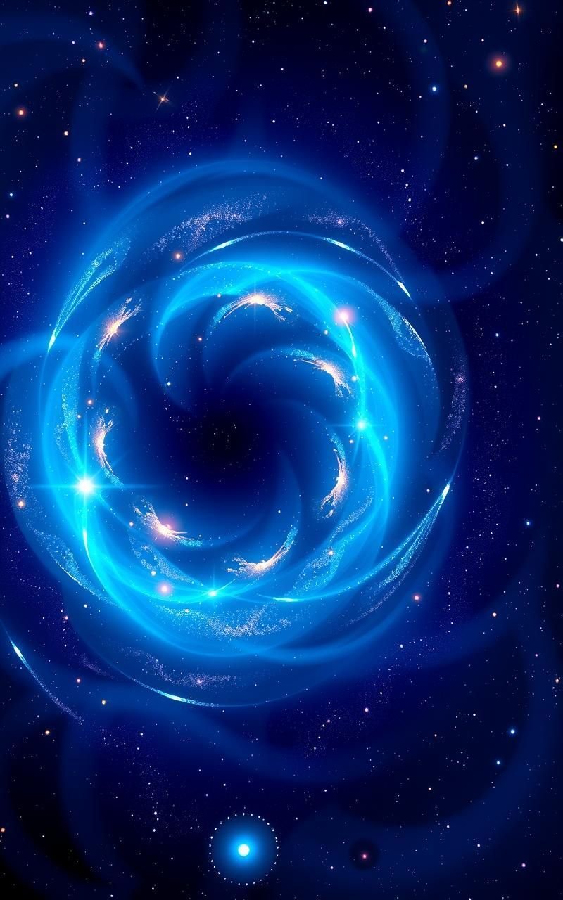 Deep Space Glow with Emerald and Sapphire Highlights