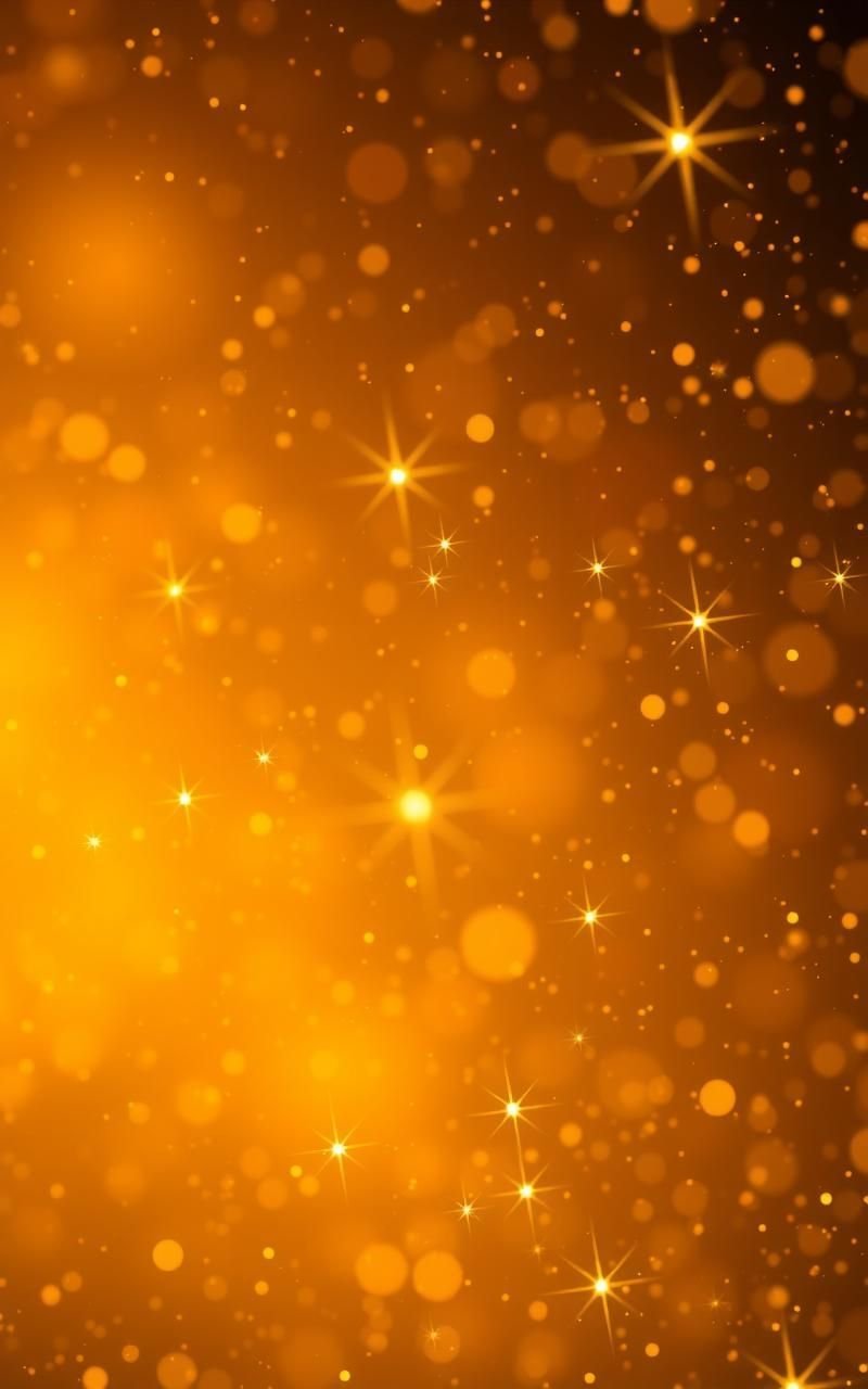 Golden Star Field with Subtle Cosmic Glow