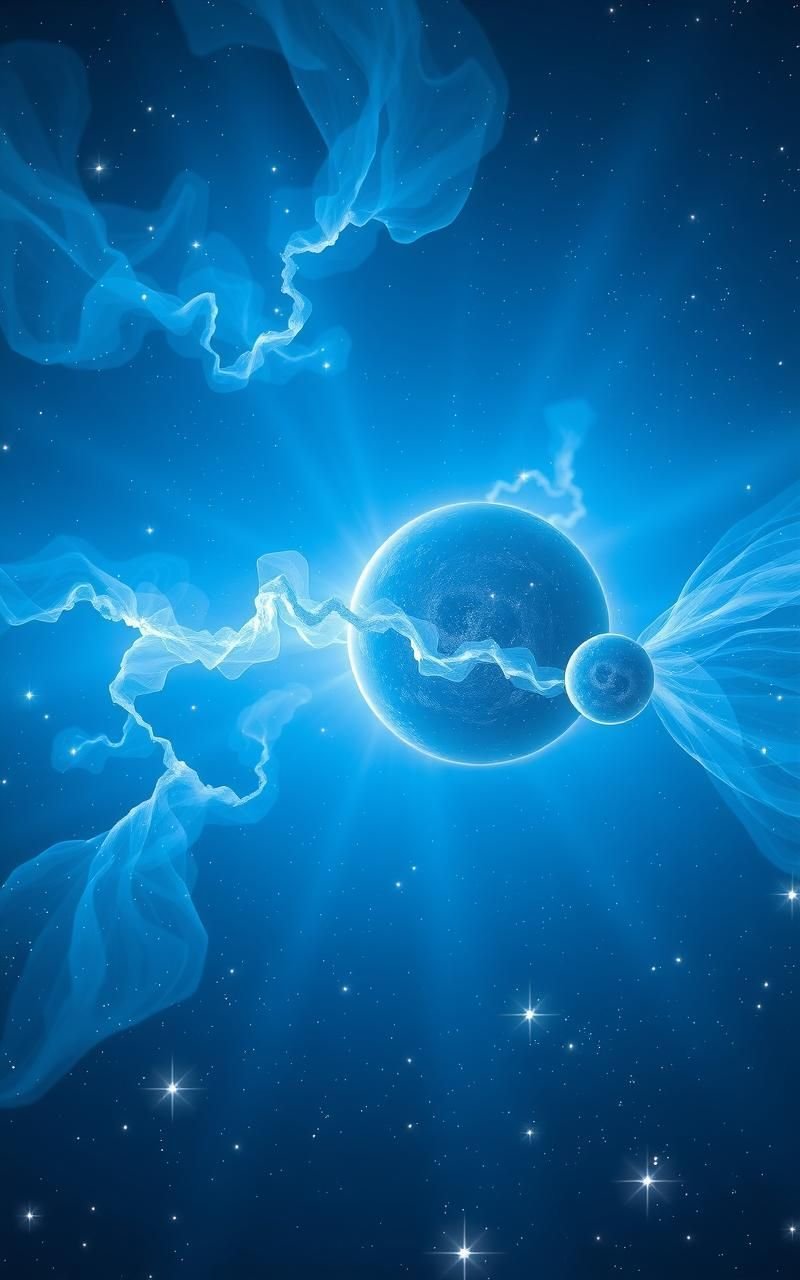 Icy Blue Nebula with Frosty Cosmic Clouds