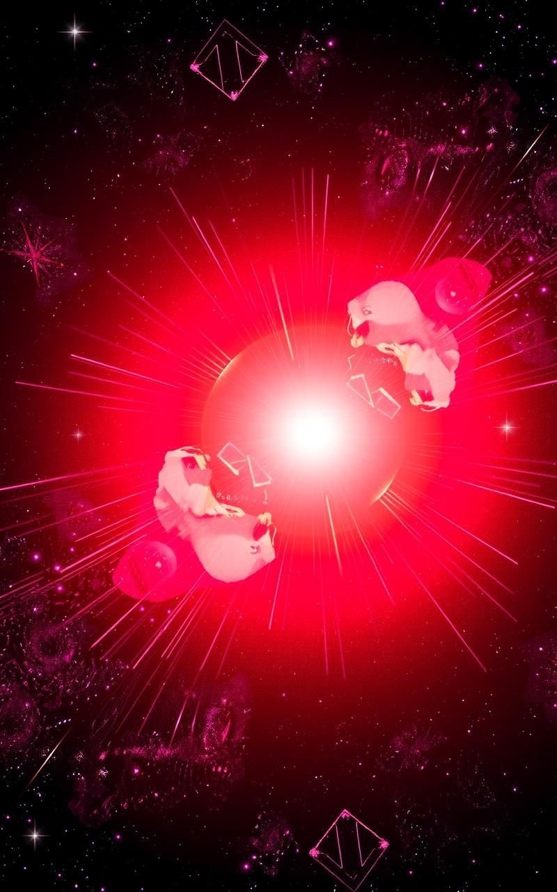 Radiating Red Starburst in Expansive Galaxy Field