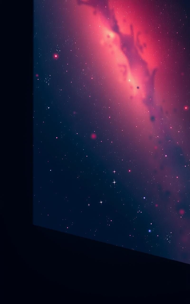 Shadowed Galaxy with Soft Pink and Orange Glow