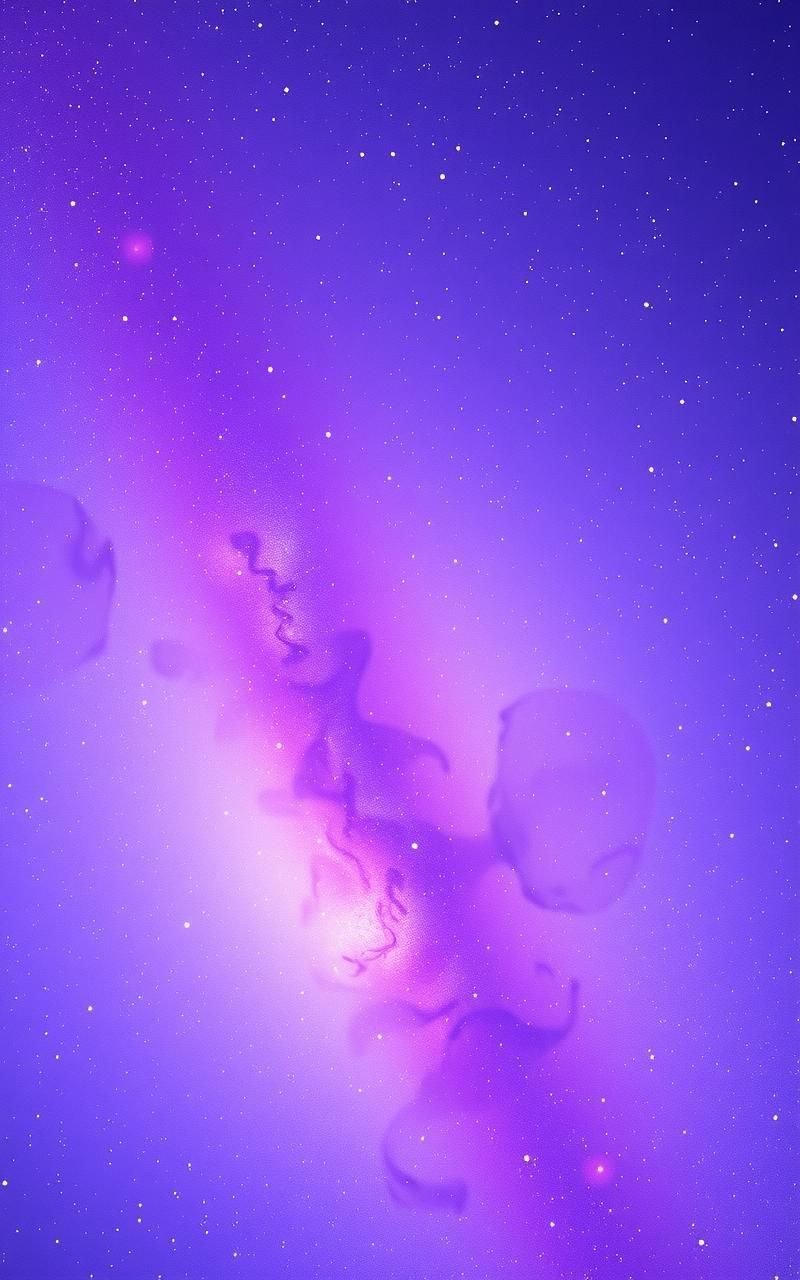 Soft Lavender Galaxy with Sparkling Star Dust