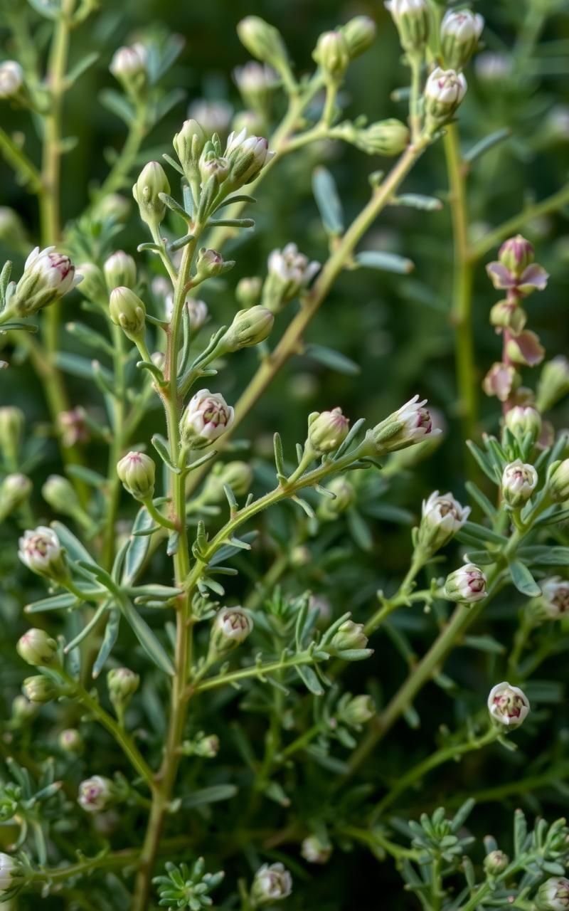 Wild Herb Gardens With Rosemary and Thyme Sprigs