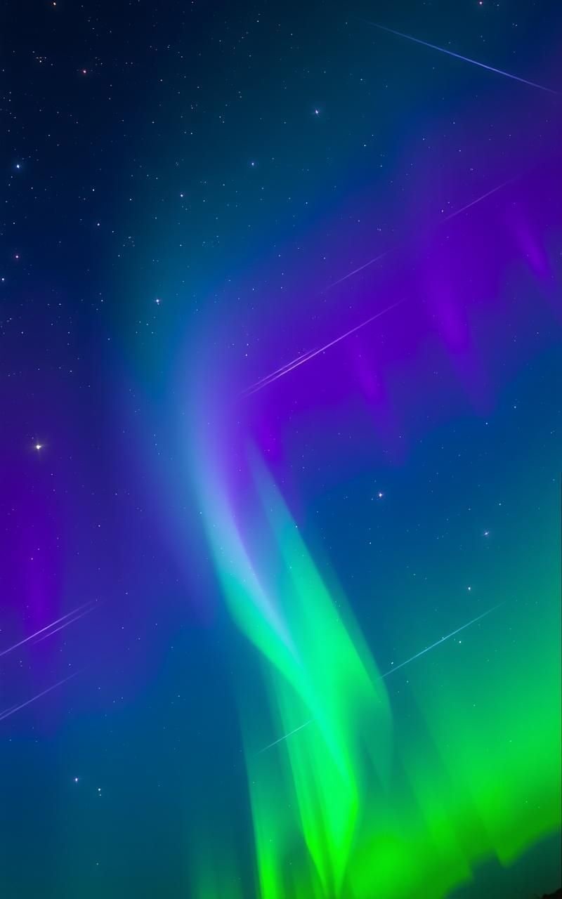 Aurora Borealis With Starry Backdrop