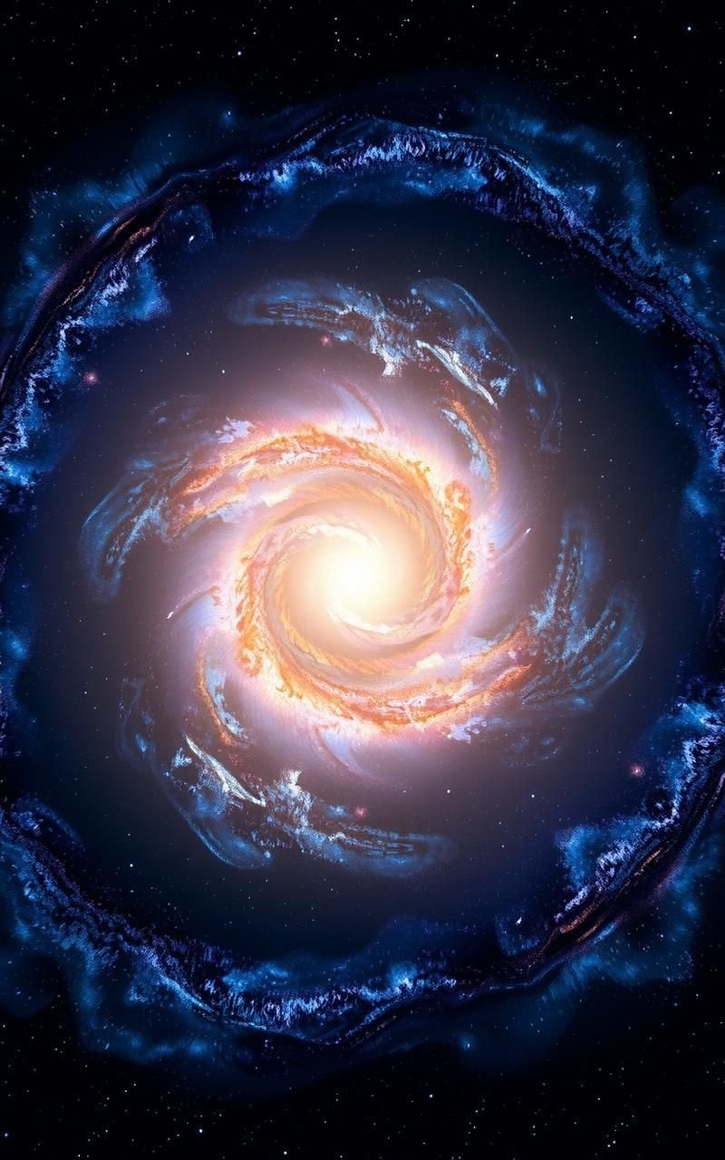 Galaxy Spiral With Bright Central Core