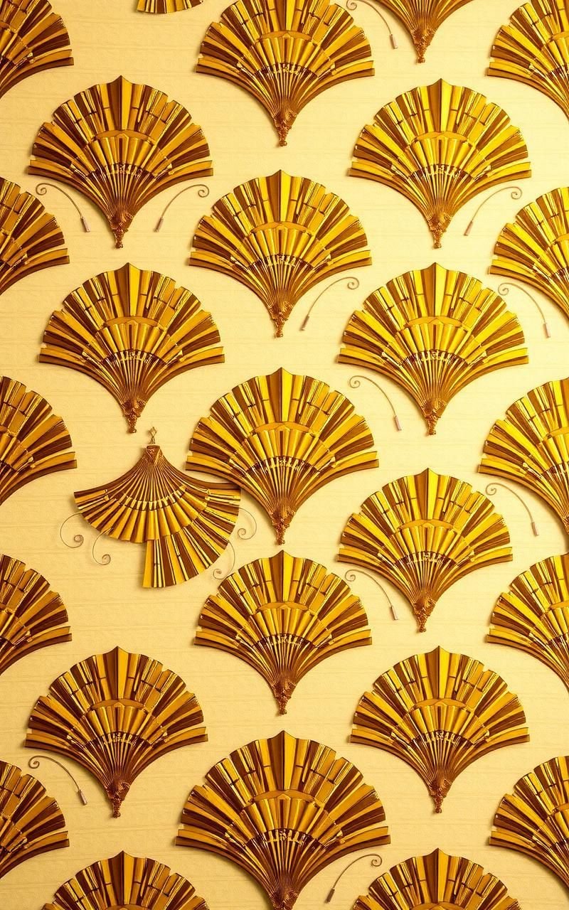 Intricate Fan and Feather Patterns