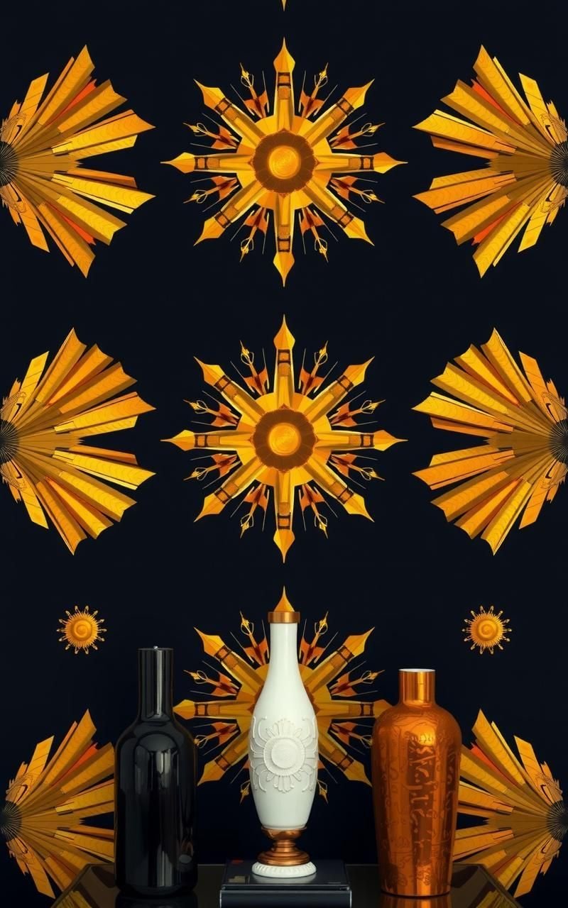 Radiant Sunburst Motifs