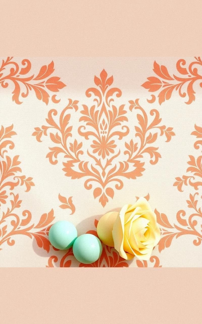 Soft Pastel Damask Wallpaper for Gentle Ambiance