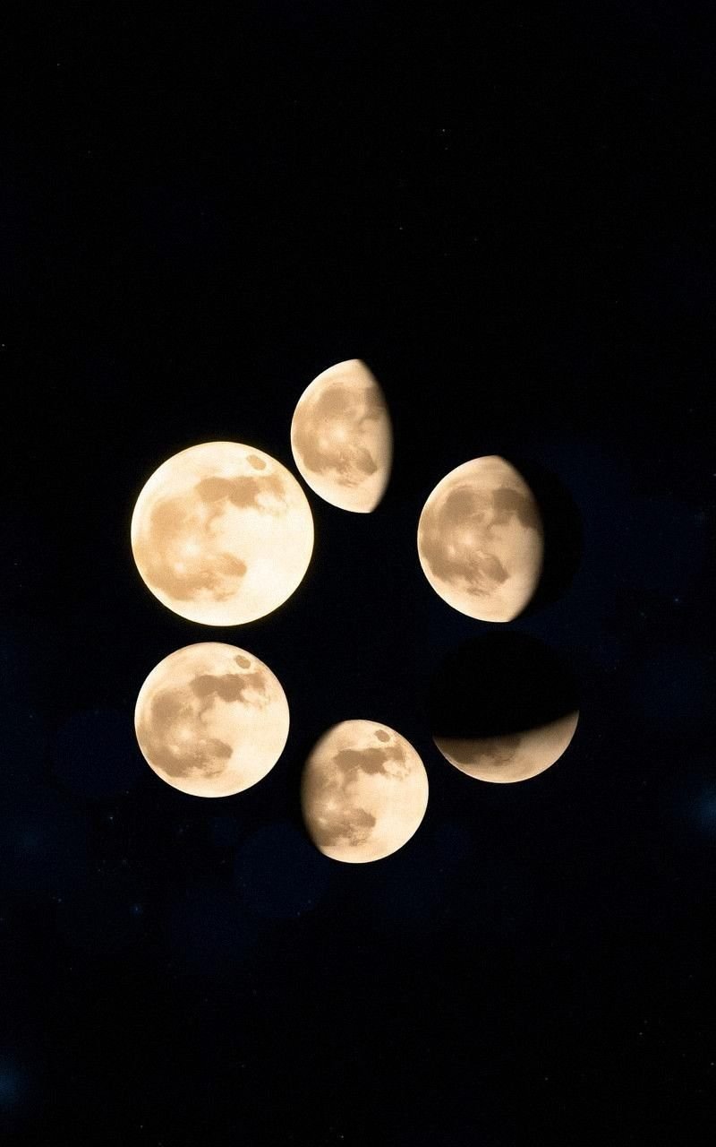 Phases of the Moon in a Celestial Circle
