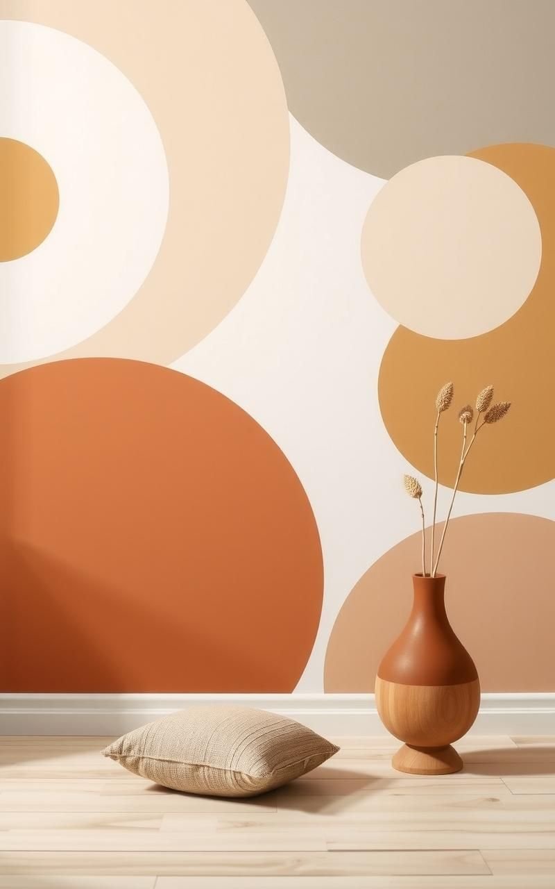 Abstract Geometric Shapes In Earthy Hues