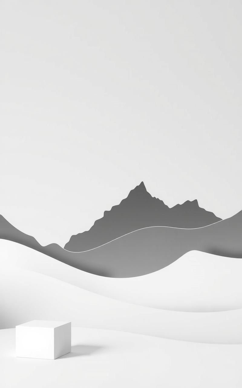 Monochrome Mountains In Subtle Silhouettes