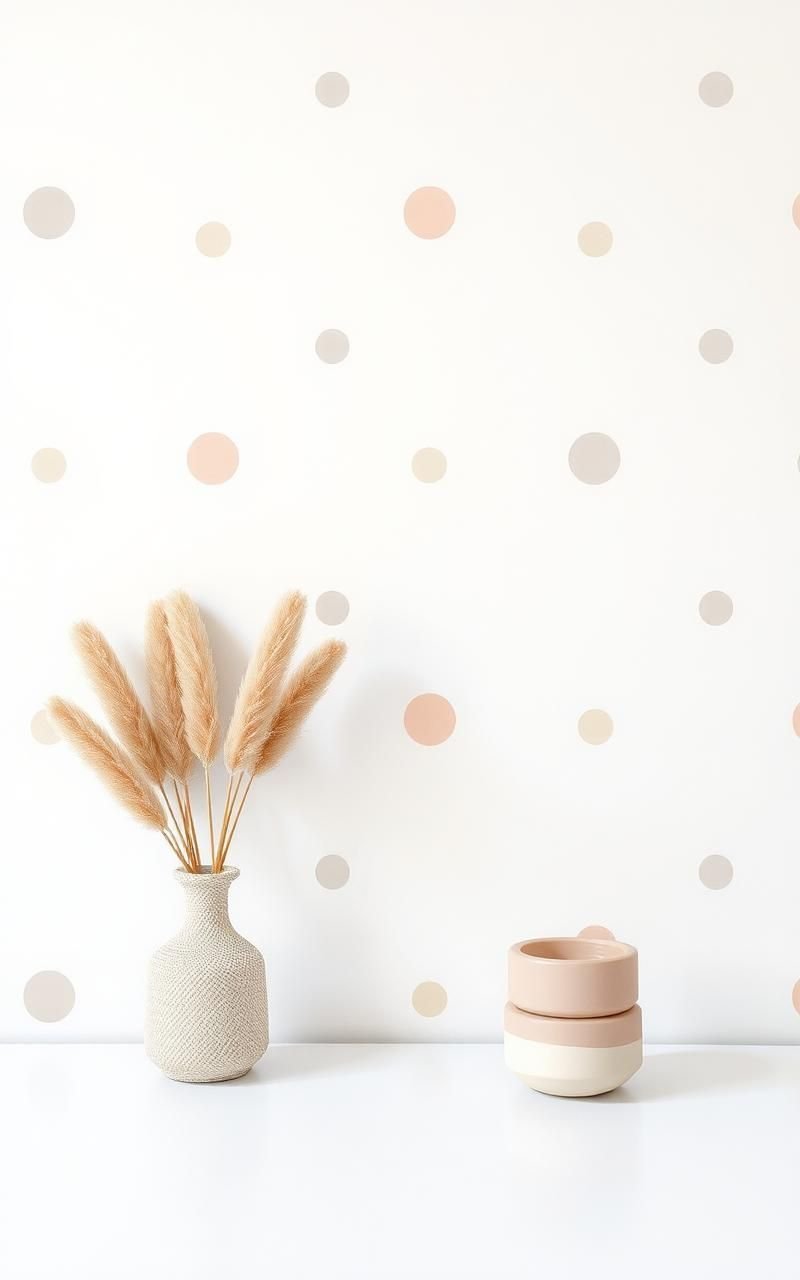 Muted Pastel Circles On Clean White Background